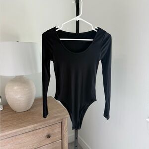 SHEIN Black Long Sleeve Bodysuit Size XS
